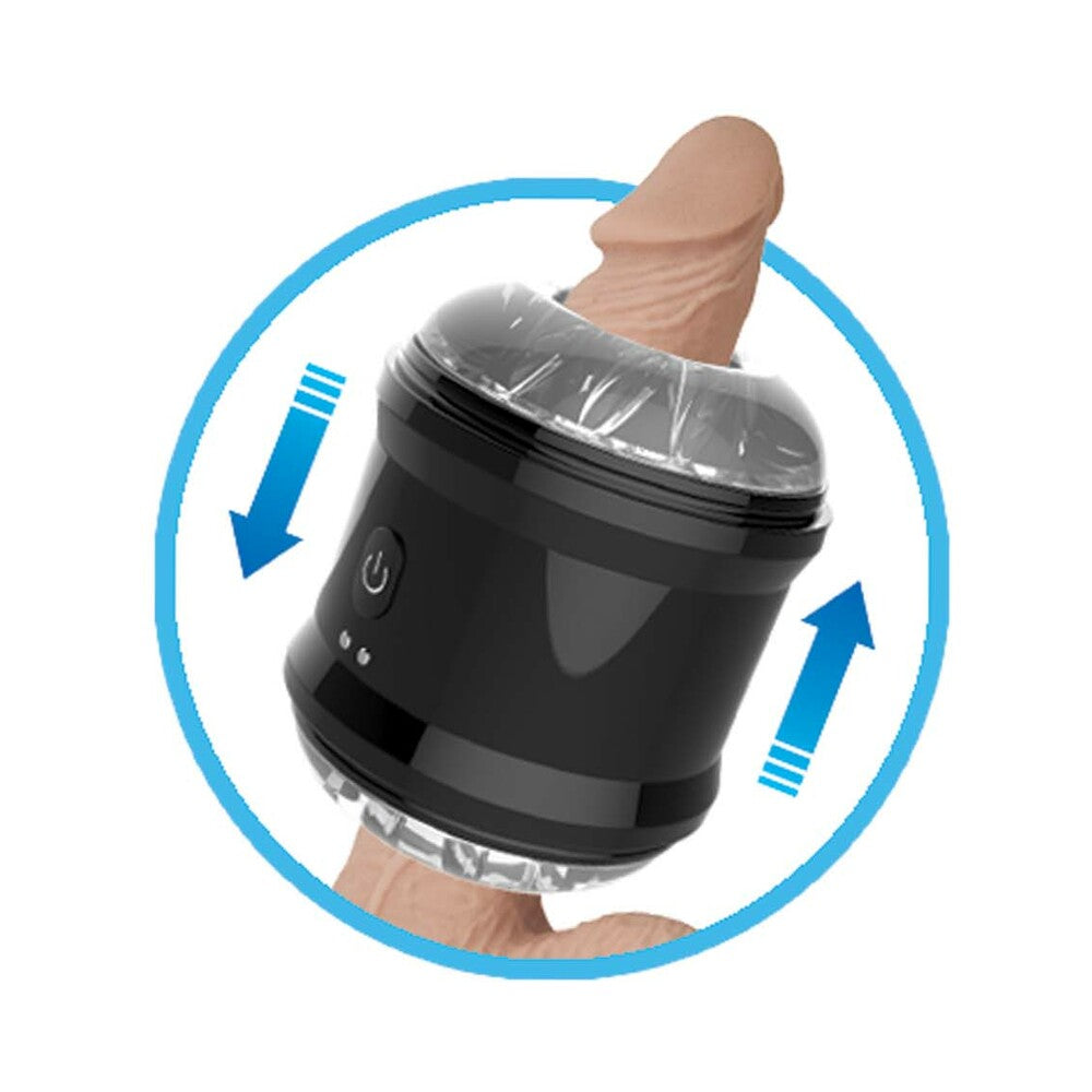 Nasstoys Dynamo Rechargeable Vibrating Masturbator Cylinder Black - Fantasies Boutique