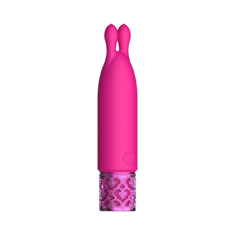 Royal Gems Twinkle Rechargeable Silicone Bullet Vibrator With Ears Pink - Fantasies Boutique