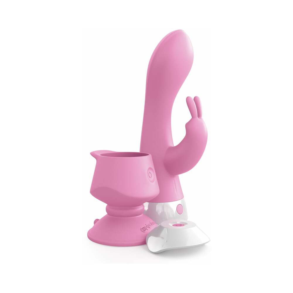 Pipedream 3Some Wall Banger Rabbit Vibrator With Suction Cup Pink - Fantasies Boutique