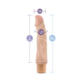 Dr. Skin Vibe 6 Realistic 8.75 in. Vibrating Dildo Beige - Fantasies Boutique