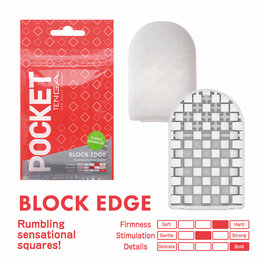 Tenga Pocket Masturbator Sleeve Block Edge - Fantasies Boutique