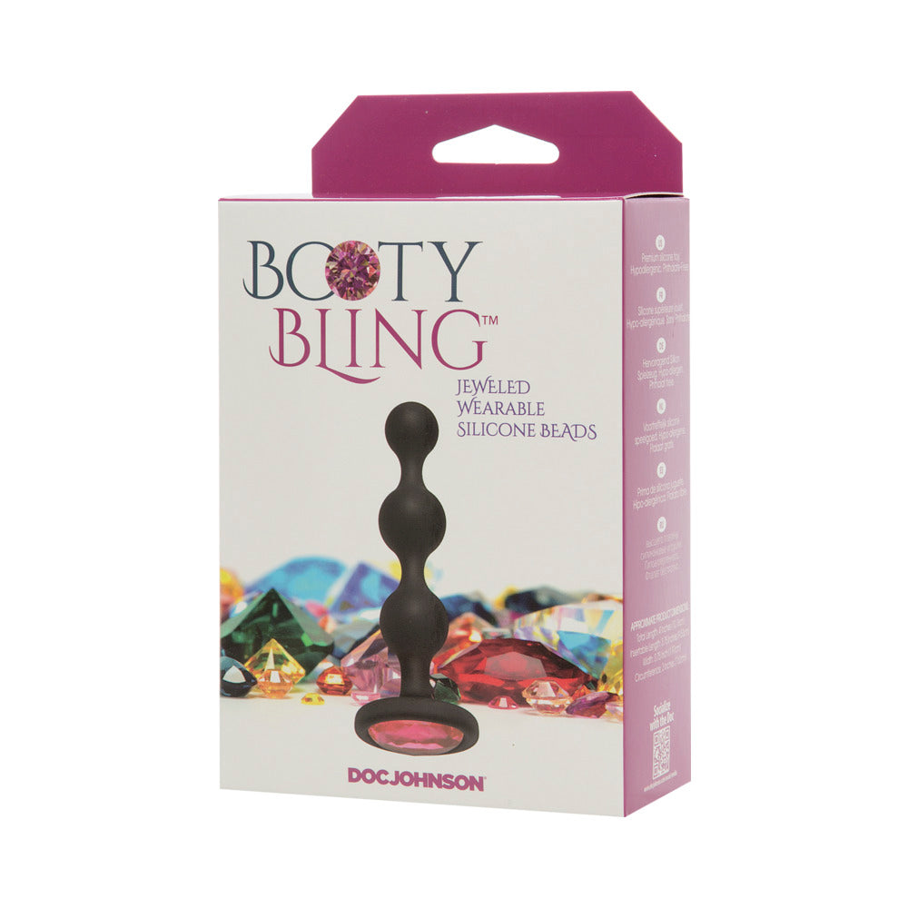 Booty Bling Jeweled Wearable Silicone Beads Pink - Fantasies Boutique