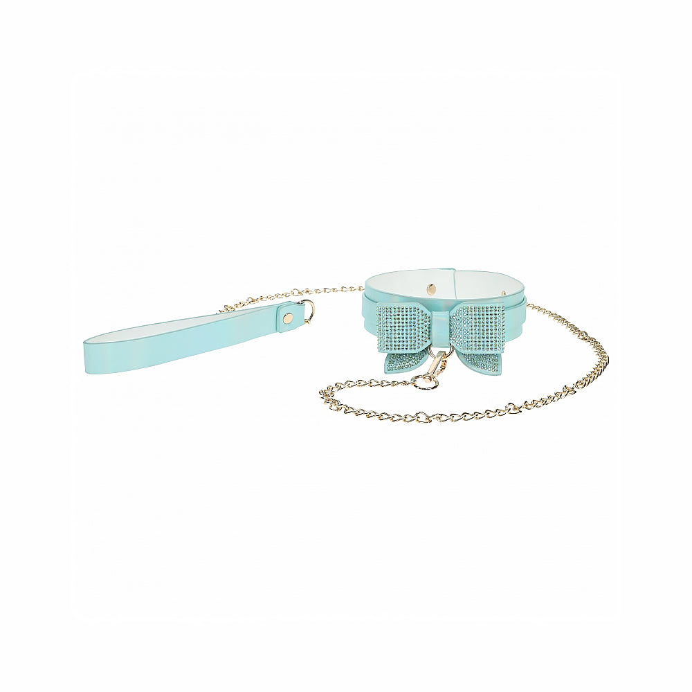 Ouch! International Paris Collection Collar with Leash Blue