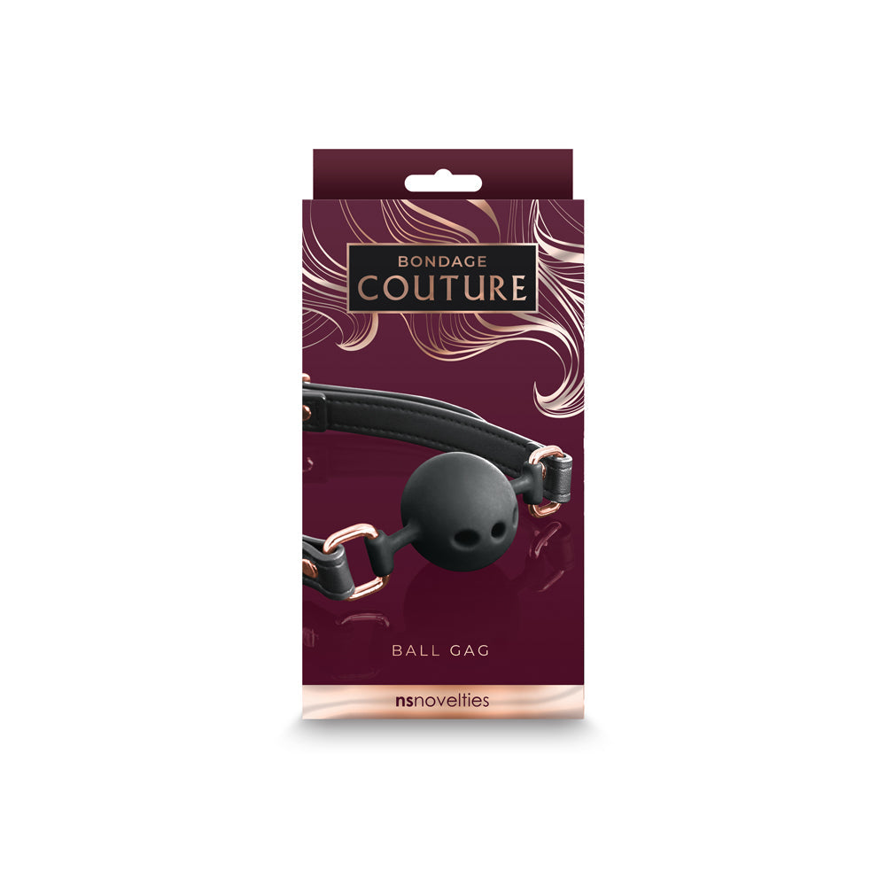 Bondage Couture Ball Gag Black - Fantasies Boutique