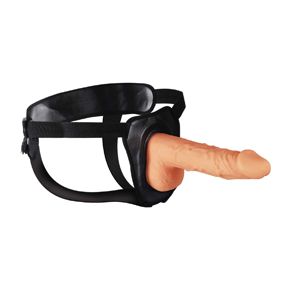 Erection Assistant Hollow Strap-On 9.5 in. White - Fantasies Boutique