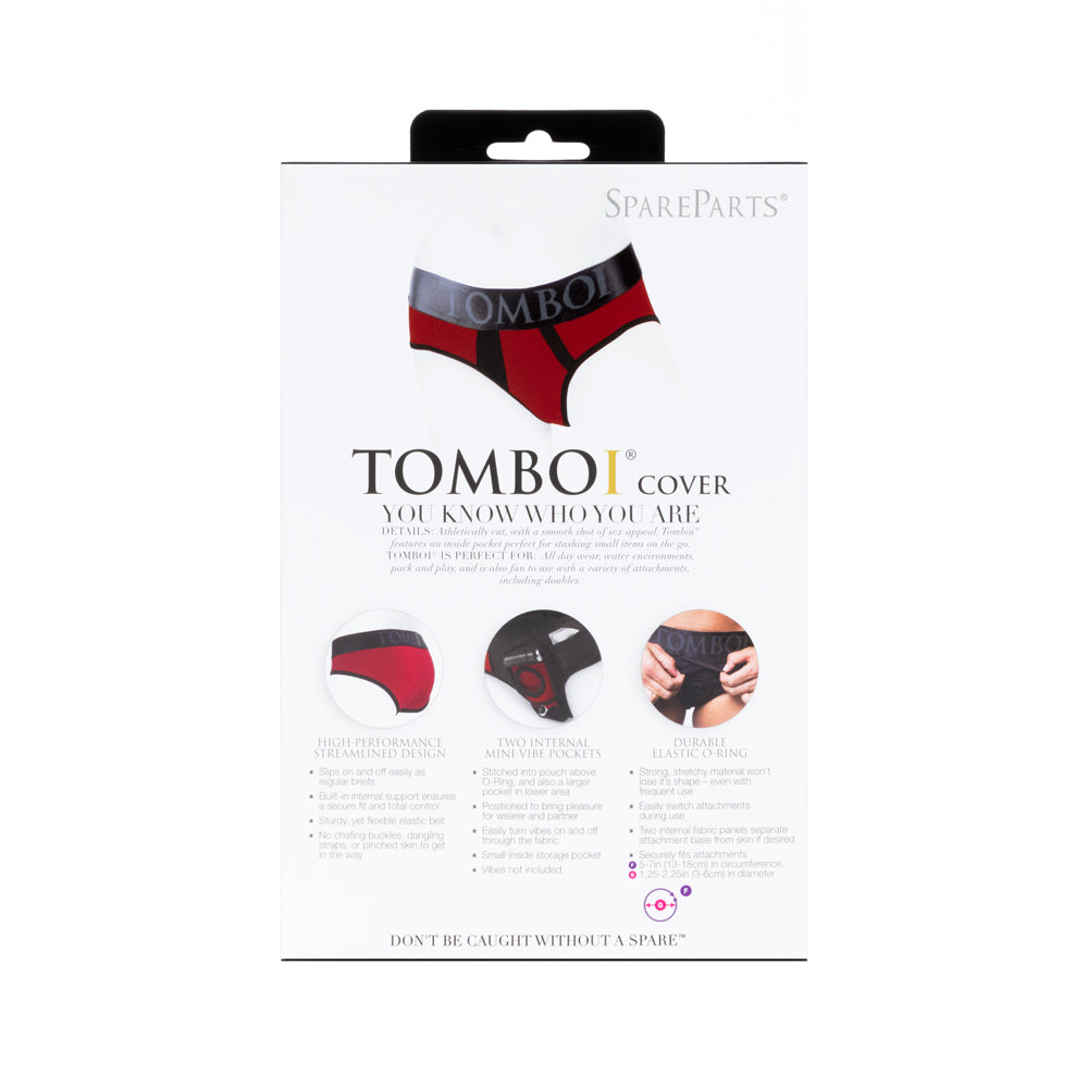 SpareParts Tomboi Cover Brief Style Underwear Harness Nylon Black/Black XL