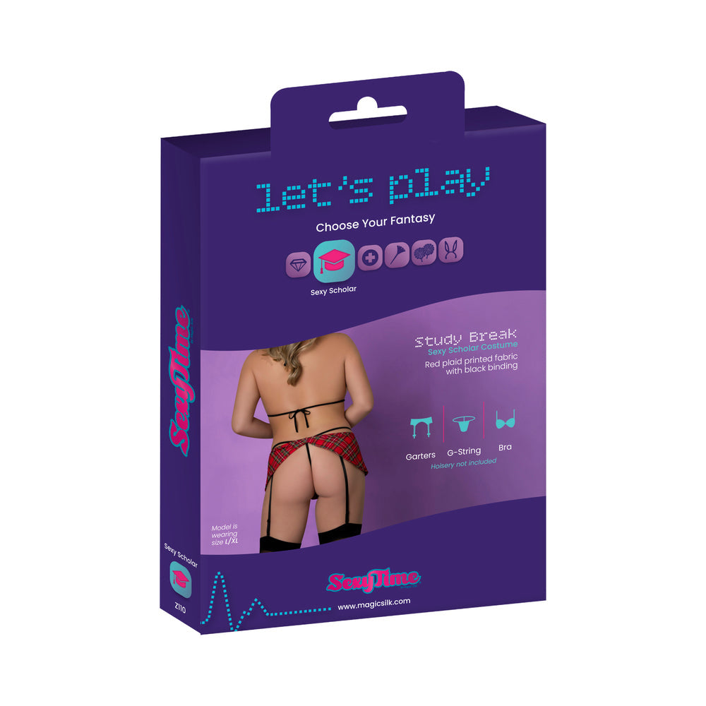 Magic Silk Sexy Time Study Break Red Queen Size