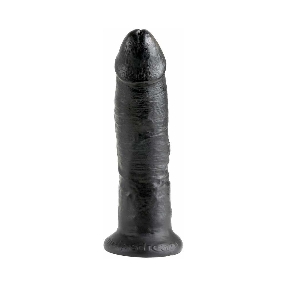 King Cock 9 in. Cock Realistic Dildo With Suction Cup Black - Fantasies Boutique