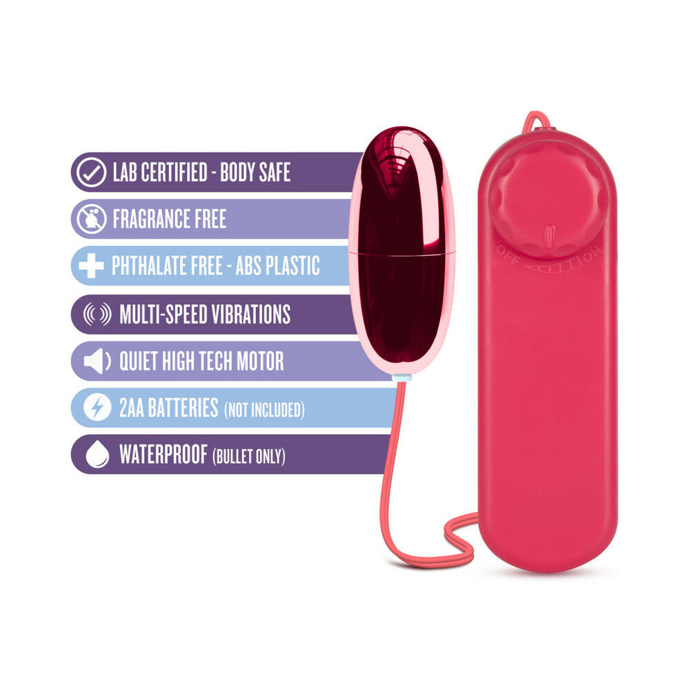 B Yours Power Bullet Remote-Controlled Egg Vibrator Cerise - Fantasies Boutique