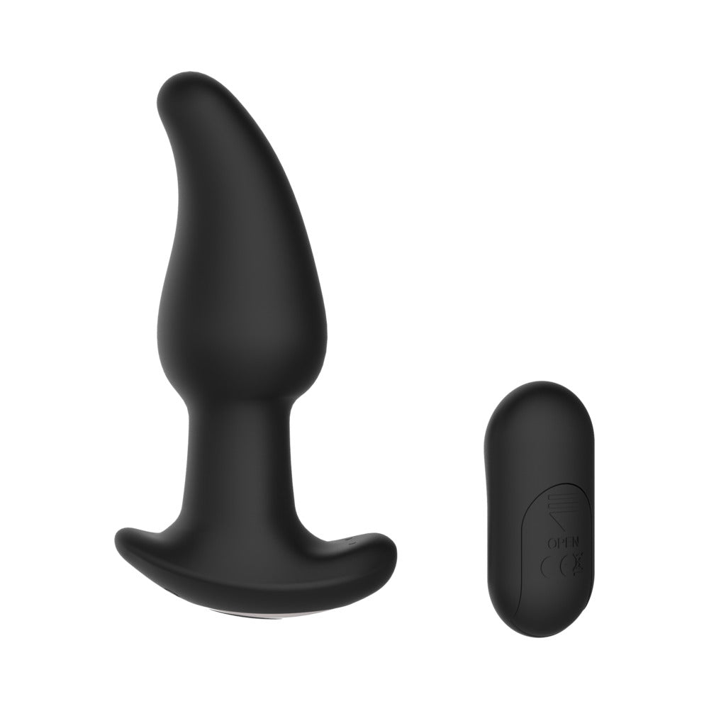 Gender Fluid Twirler Anal Vibe With Remote Silicone Black - Fantasies Boutique