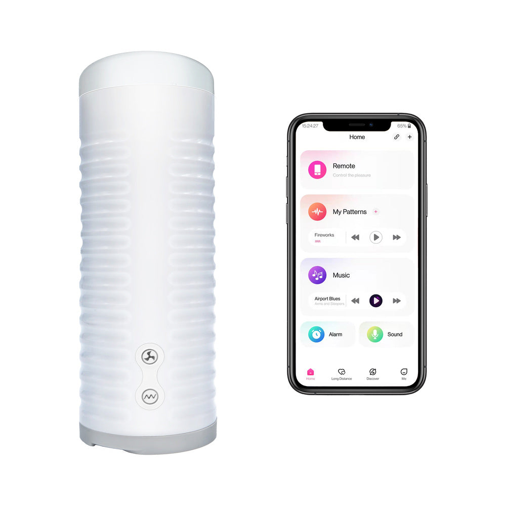 Lovense Max 2 Bluetooth App-Controlled Vibrating and Suction Masturbator (Neutral Sleeve) - Fantasies Boutique