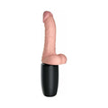 King Cock Plus 6.5 in. Thrusting Cock With Balls Rechargeable Realistic Vibrator Beige - Fantasies Boutique