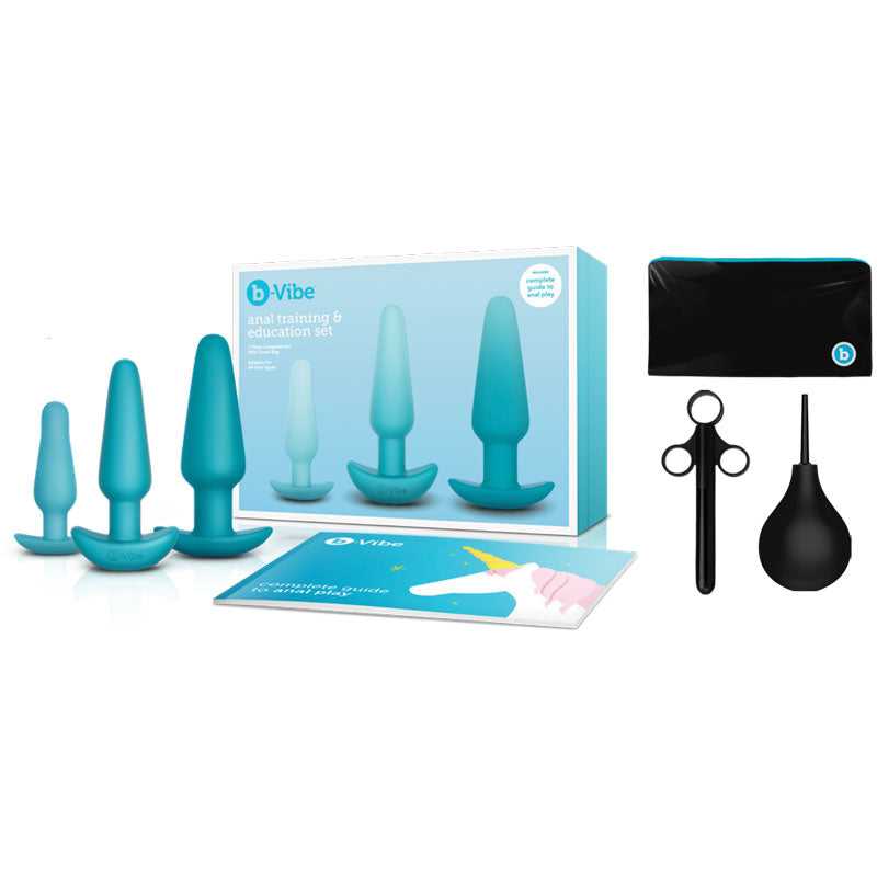 b-Vibe 7-Piece Anal Training & Education Set Teal - Fantasies Boutique