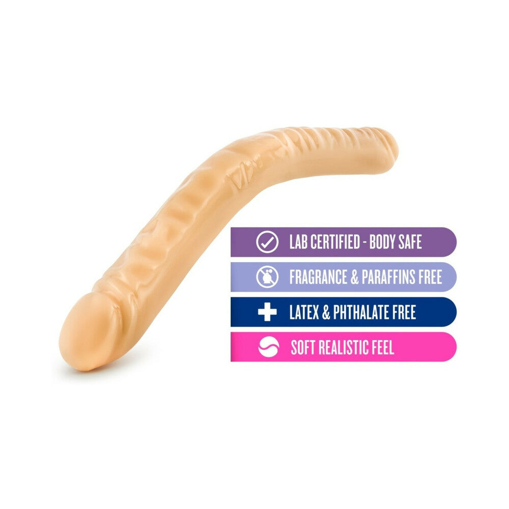 Blush B Yours 18 in. Double Dildo Beige - Fantasies Boutique