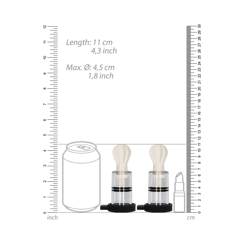 Shots ElectroShock Remote-Controlled E-Stimulation Nipple Suckers White - Fantasies Boutique