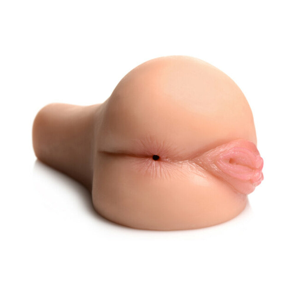 Curve Toys Mistress Juicy Taylor Dual Entry Sidesaddle Masturbator Light - Fantasies Boutique