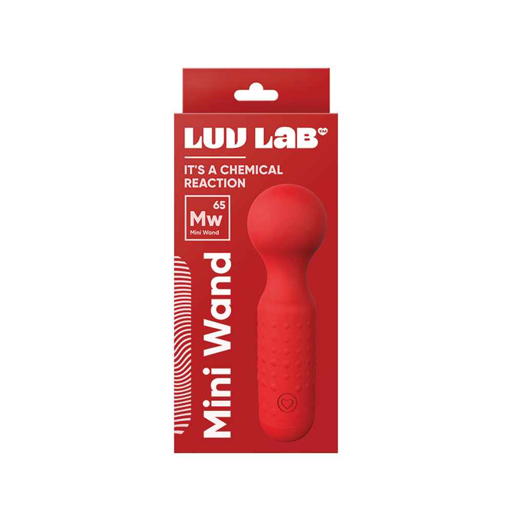Luv Inc Mw65 Mini Wand Rechargeable Flexible Silicone Vibrator Red - Fantasies Boutique