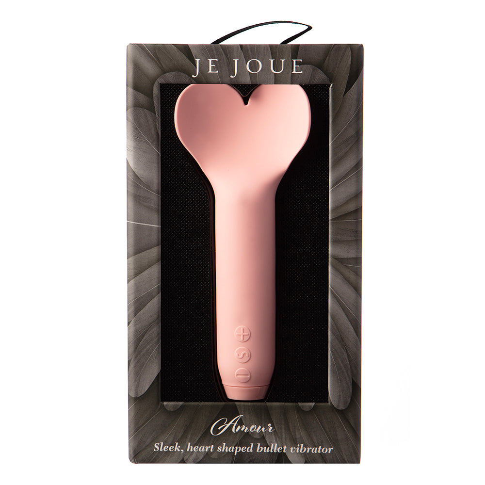 Je Joue Amour Rechargeable Silicone Heart-Shaped Fluttering Tip Bullet Vibrator Pale Rosette - Fantasies Boutique