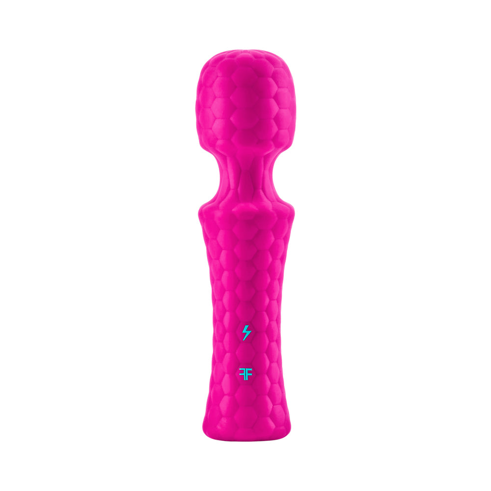 FemmeFunn Ultra Wand Mini Rechargeable Flexible Textured Silicone Vibrator Pink - Fantasies Boutique