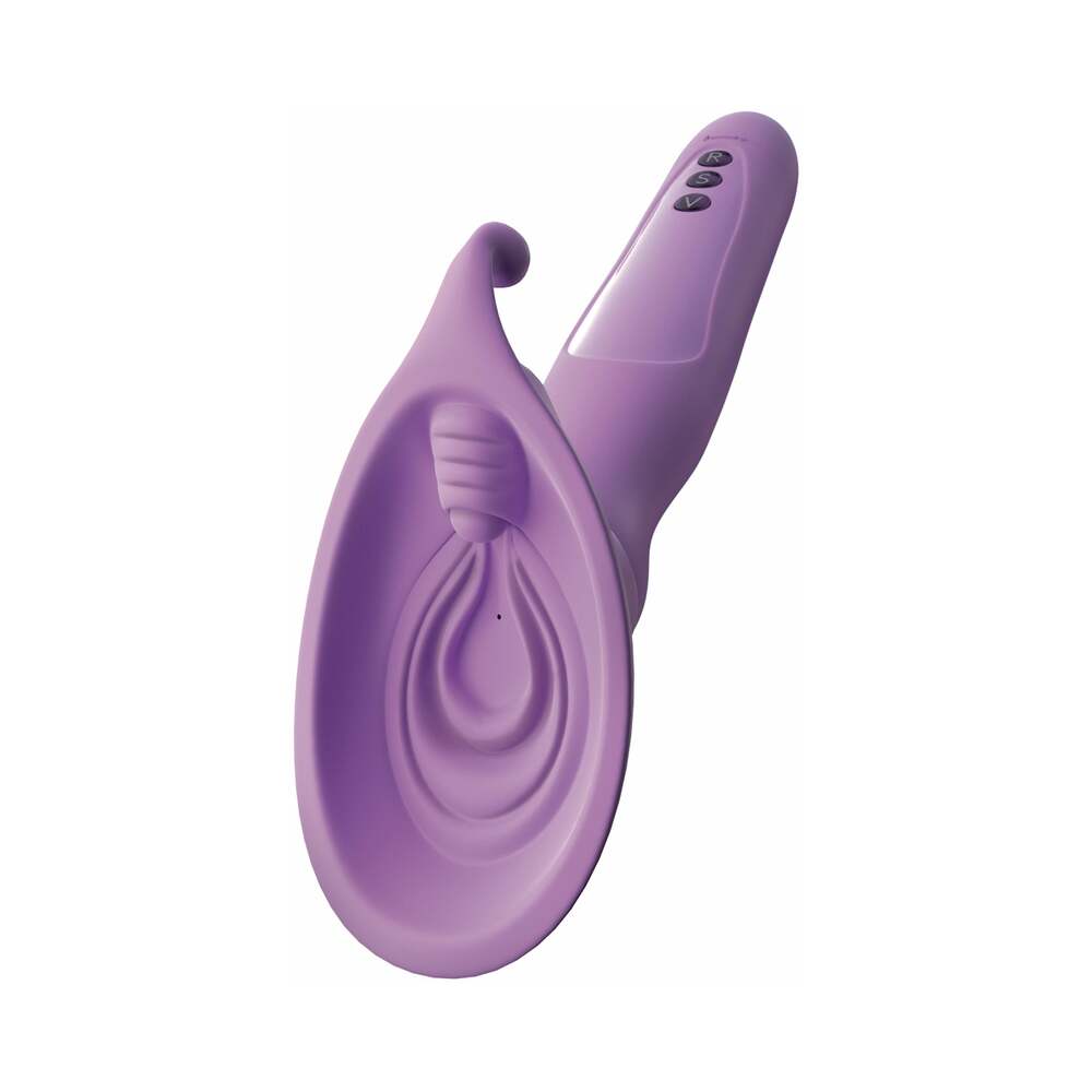 Fantasy For Her Vibrating Roto Suck-Her Silicone Vulva Pump Purple - Fantasies Boutique