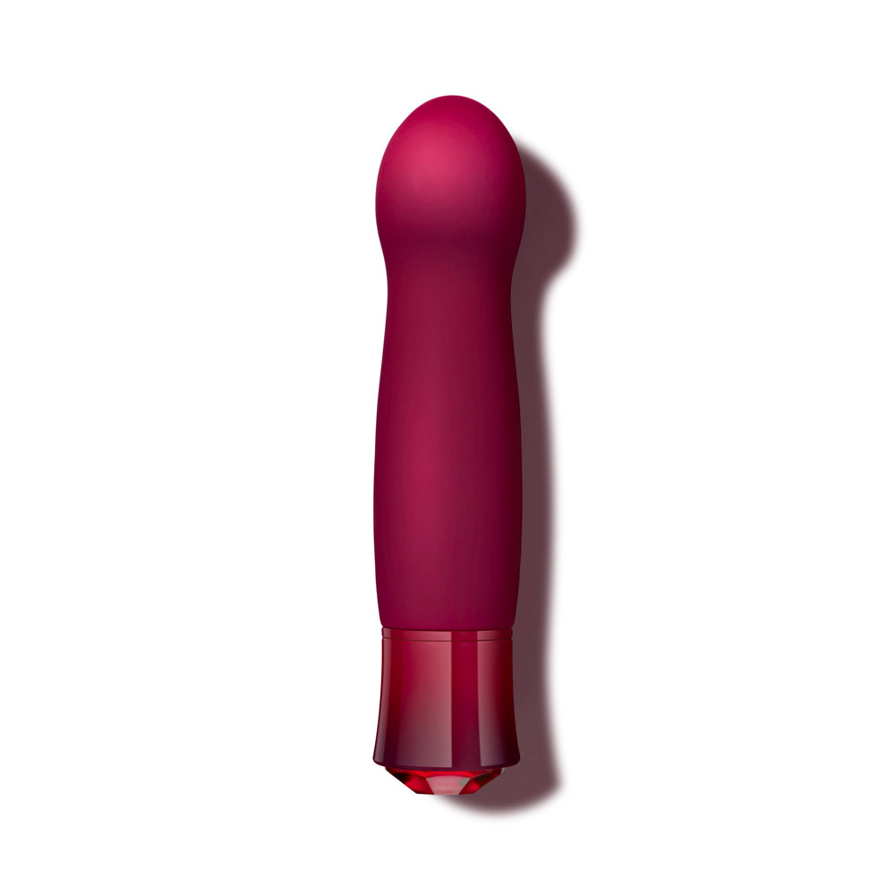 Oh My Gem Classy Rechargeable Warming Silicone G-Spot Vibrator Garnet - Fantasies Boutique