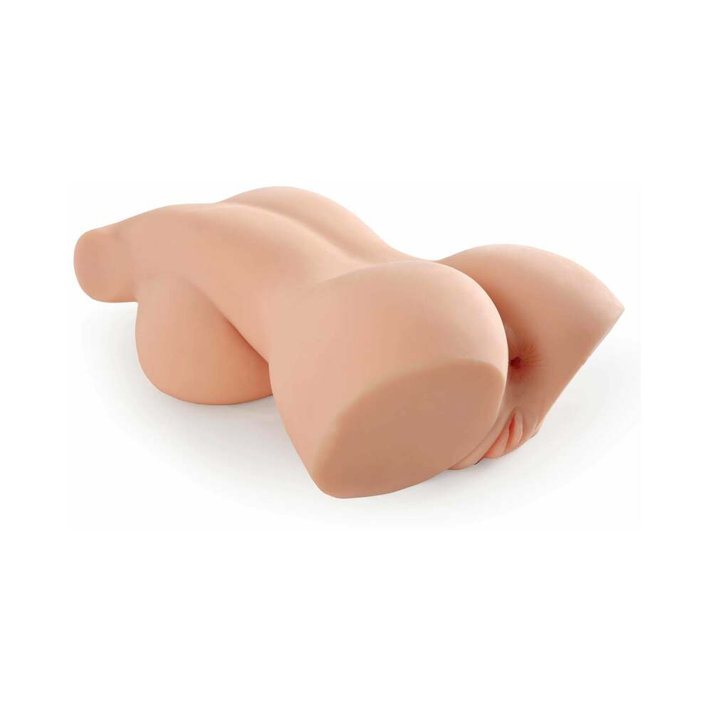 PDX Plus Perfect 10 Torso Dual Entry Masturbator Beige - Fantasies Boutique