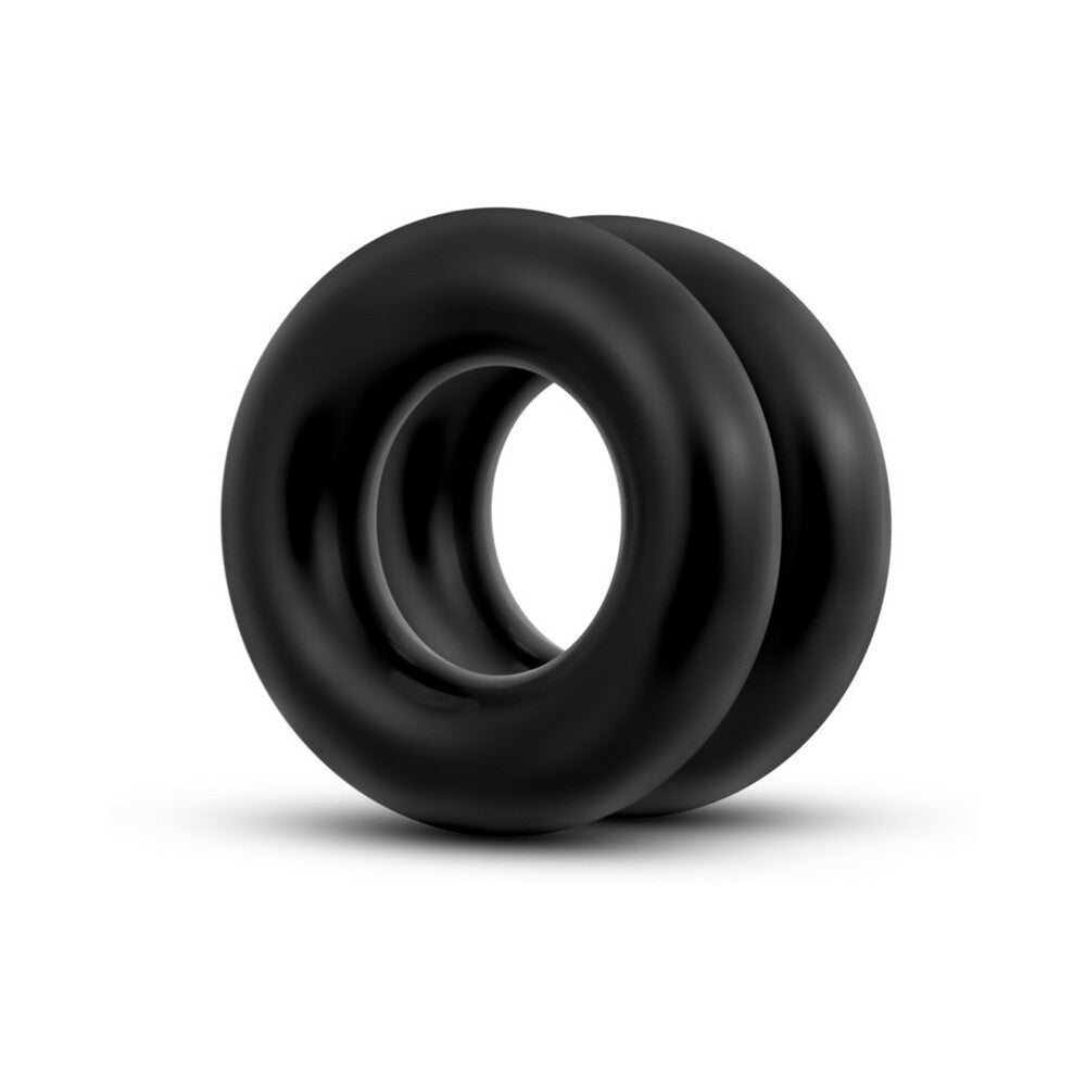 Blush Stay Hard Donut Rings Oversized Cockring 2-Pack Black - Fantasies Boutique