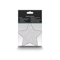 Pretty Pasties Glitter Stars Red/Silver 2 Pair