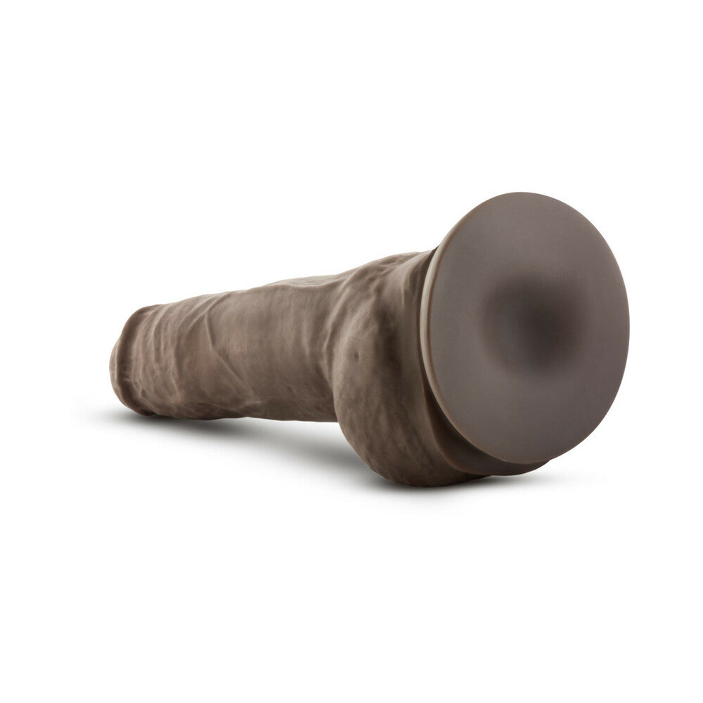 Au Naturel Big Boy 10 in. Posable Dual Density Dildo with Balls Brown - Fantasies Boutique
