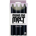 The 9's, Make Me Melt Sensual Warm-Drip Candles, 4 Pack, Jet Black - Fantasies Boutique