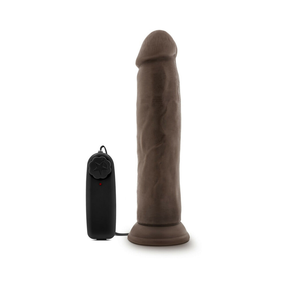 Dr. Skin Dr. Throb Realistic 9.5 in. Vibrating Dildo Brown - Fantasies Boutique