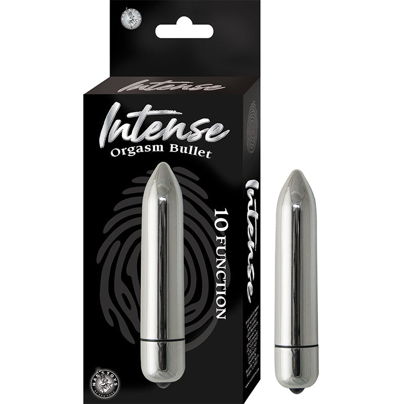 Intense Orgasm Bullet 10 Function Waterproof Silver - Fantasies Boutique