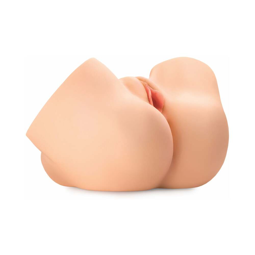 PDX Plus 360º Banger Dual Entry Masturbator Beige - Fantasies Boutique