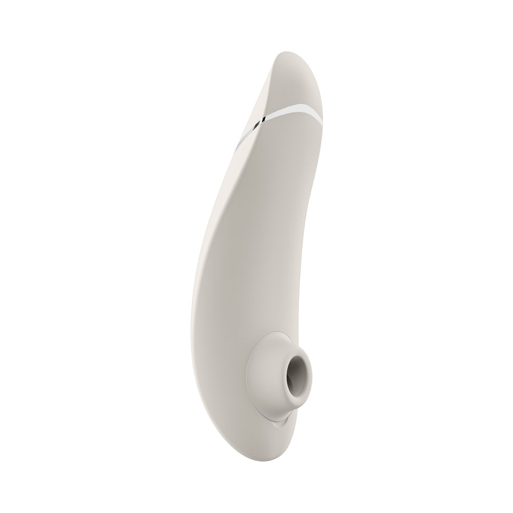 Womanizer Premium 2 Rechargeable Silicone Luxurious Pleasure Air Clitoral Stimulator Warm Gray - Fantasies Boutique