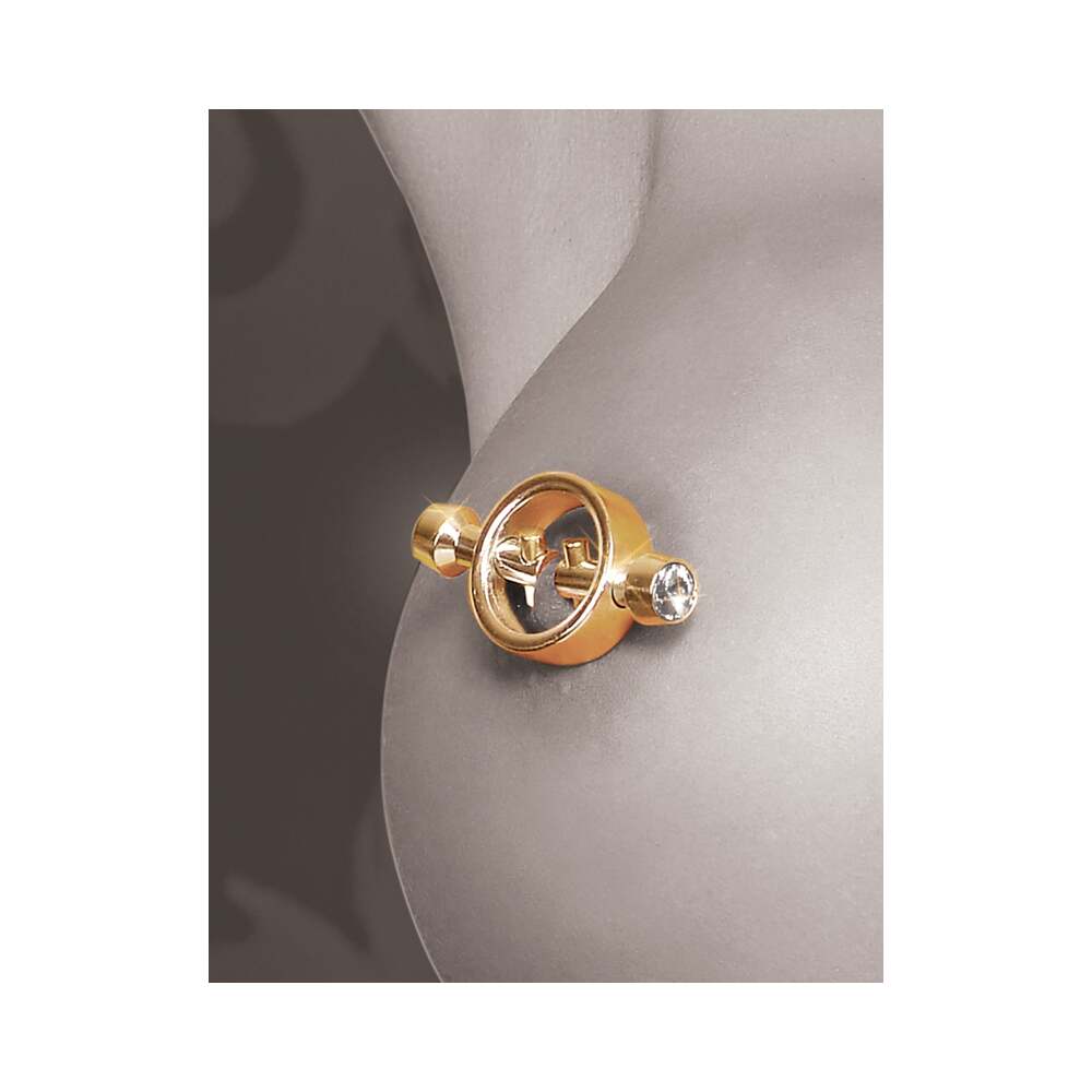 Pipedream Fetish Fantasy Gold Magnetic Nipple Clamps Gold - Fantasies Boutique