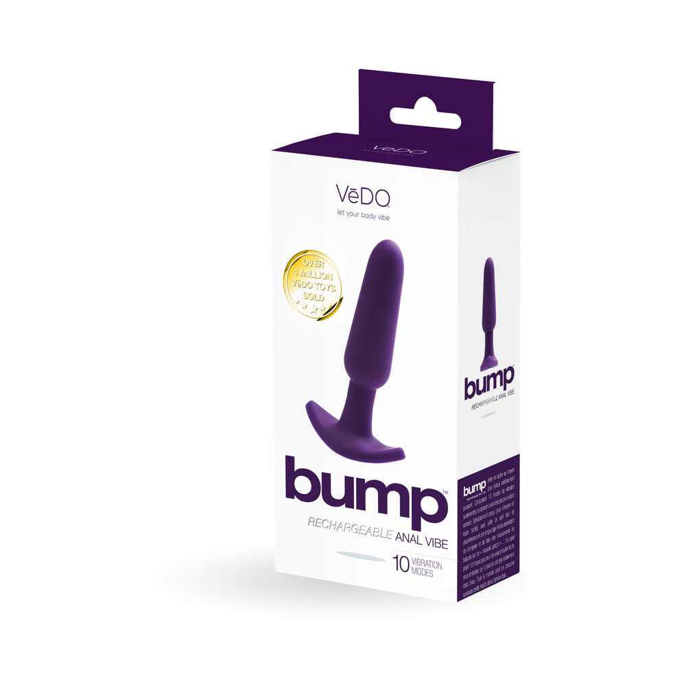 VeDO Bump Rechargeable Anal Vibe - Deep Purple - Fantasies Boutique