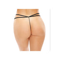 Fantasy Lingerie Zinnia Sequin Butterfly Strappy Pearl G-String Black L/XL - Fantasies Boutique