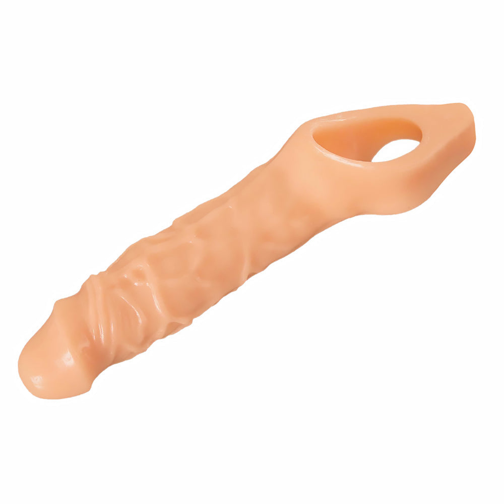 Size Matters Really Ample Penis Enhancer Sheath (White) - Fantasies Boutique