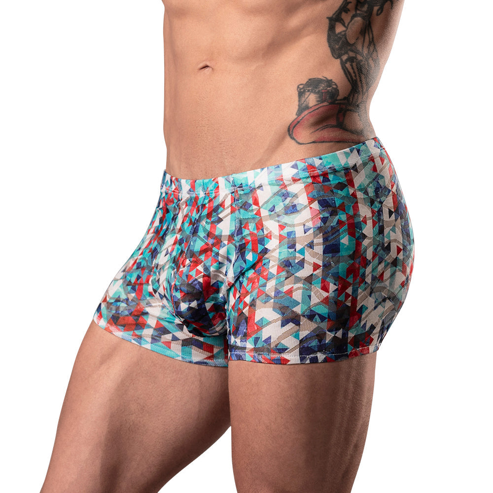 Male Power Your Lace Or Mine Pouch Short Geometric XL