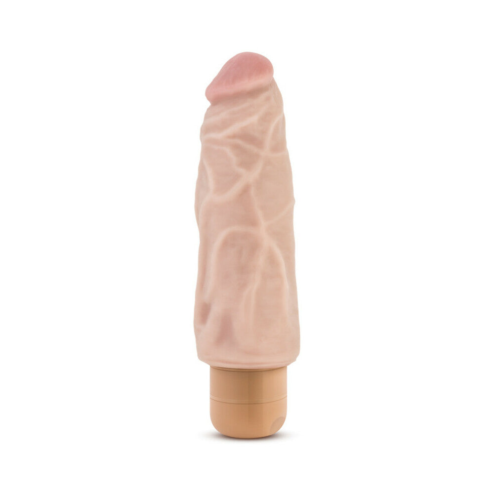 Dr. Skin Vibe 9 Realistic 7.5 in. Vibrating Dildo Beige - Fantasies Boutique