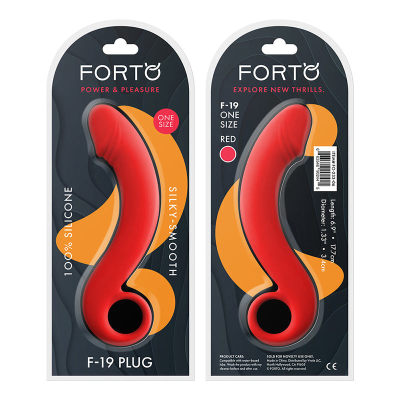 Forto F-19 Silicone Anal Plug Red - Fantasies Boutique