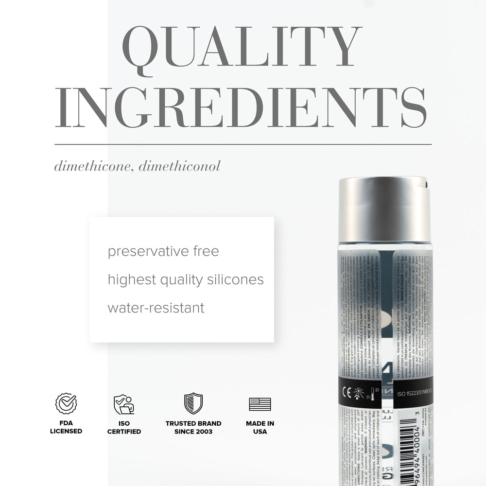 JO Premium Original Silicone-Based Lubricant 8 oz. - Fantasies Boutique