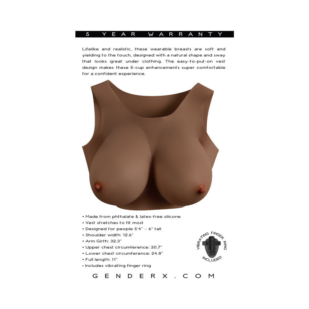 Gender X Undergarments Plate E-Cup Silicone Dark - Fantasies Boutique