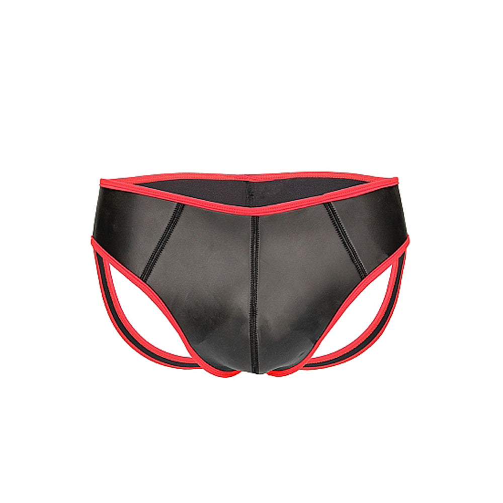 Ouch! Puppy Play Neoprene Jockstrap Red S/M - Fantasies Boutique