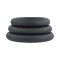 Selopa 3 Ring Circus Cock Ring Set Silicone Black - Fantasies Boutique