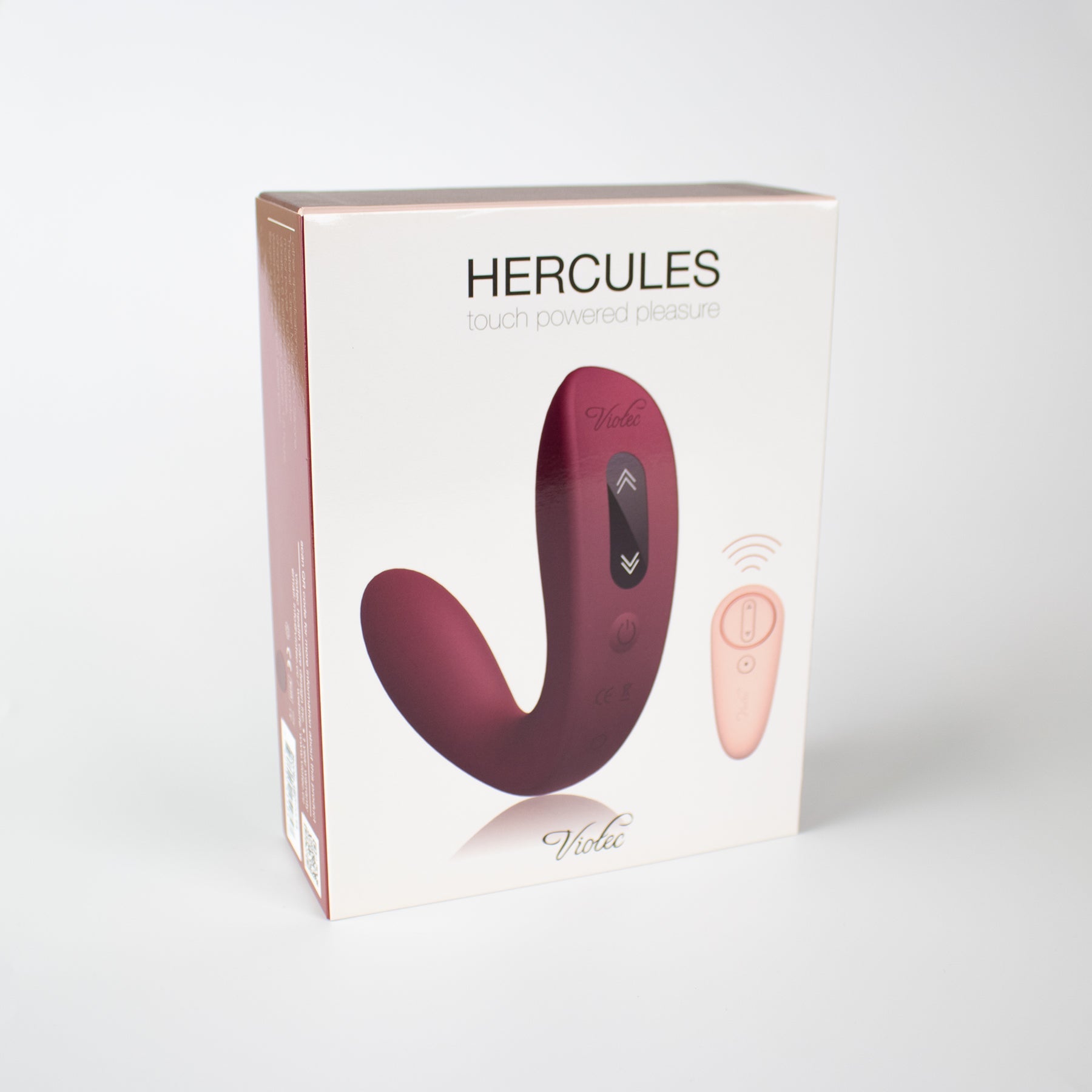 Hercules Remote C-Shape Vibrating Plug Wine Red - Fantasies Boutique