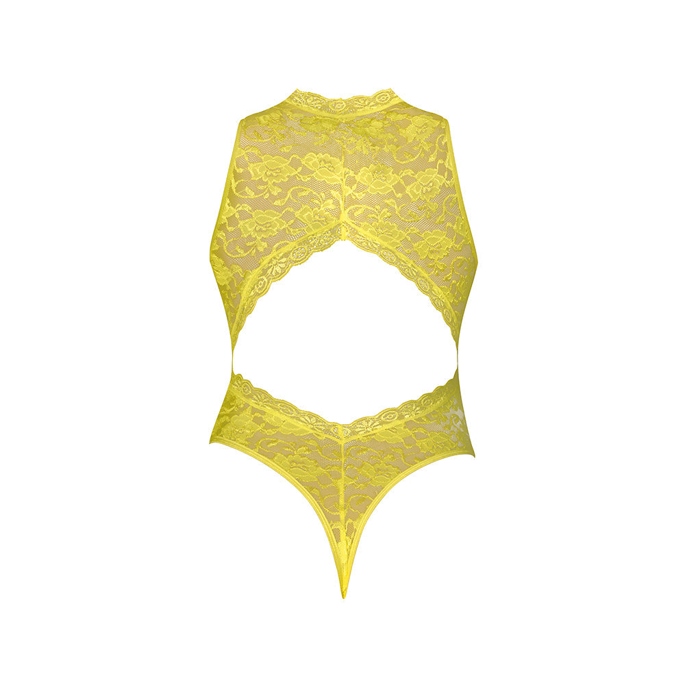 Magic Silk Daffodil Dreams Teddy with Snap Crotch Yellow L/XL