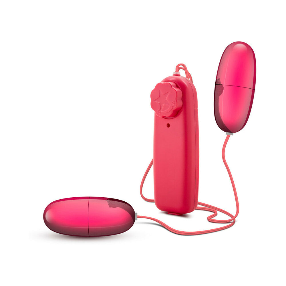 B Yours Double Pop Eggs Remote-Controlled Dual Bullet Vibrator Cerise - Fantasies Boutique