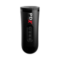 PDX Elite Moto Blower Rechargeable Thrusting Vibrating Suction Masturbator Clear/Black - Fantasies Boutique