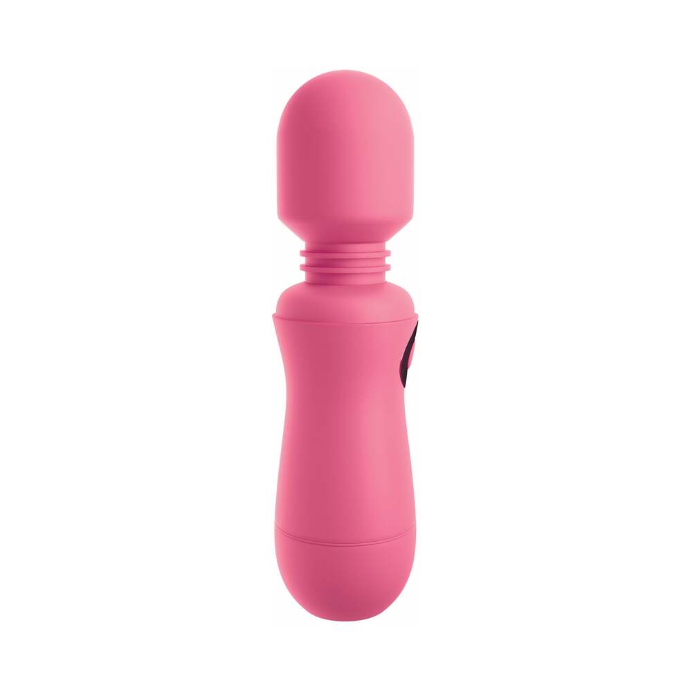 Pipedream OMG! Wands #Enjoy Silicone Rechargeable Flexible Vibrating Wand Pink - Fantasies Boutique